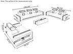 Elegant Design LED Leather Sofa Set / Ruchi