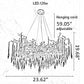 Modern LED Crystal Chandelier For Living Room / Ruchi