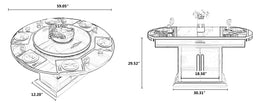 Smart-Heating Extendable Dining Table Set