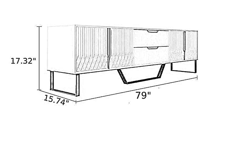 Elegant Wooden Coffee Table And TV Stand Set