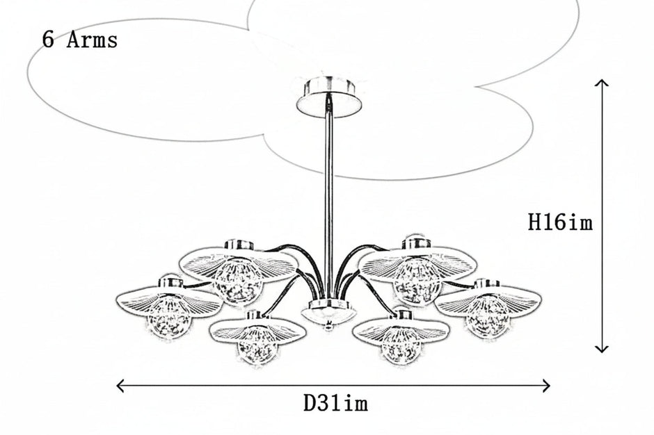 Modern Glass Ball Ceiling LED Chandelier