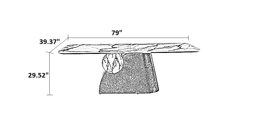 Contemprorary Marble Dining Table Set For 6 / Ruchi