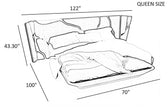 Golden Metallic Veins Design Velvet Bed