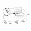 Modern 3-Piece Fabric Sofa Set