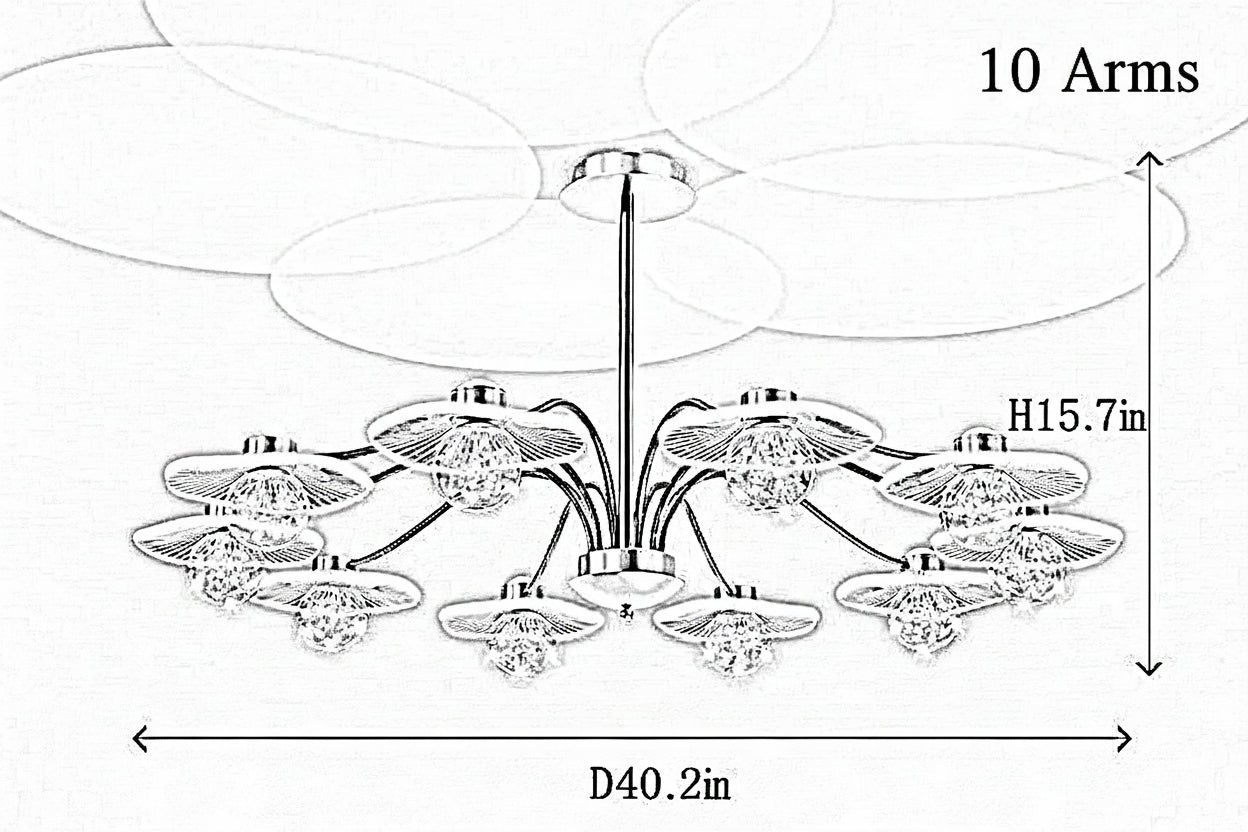 Modern Glass Ball Ceiling LED Chandelier