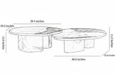 Contemporary Marble And Metal Coffee Table Set / Ruchi
