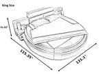 Modern Leather Round Bed With Headboard / Ruchi