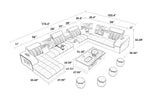 Modern Multifunctional Fabric Sectional Sofa