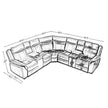 Leather Power Recliner LED Sectional Sofa