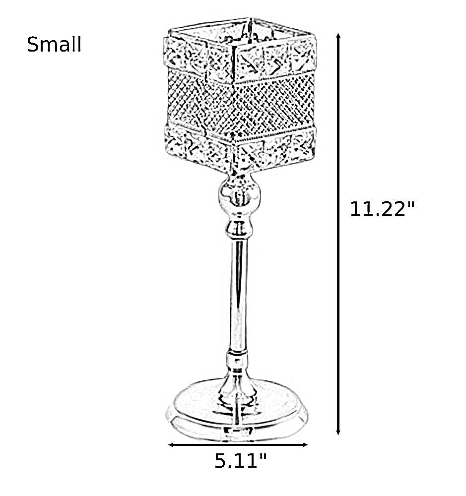 Vintage Square Metal Candle Holder / Ruchi