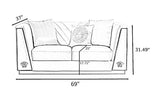 Royal Comfort Logo Designed 1-2-3 Fabric Sofa Set