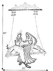 Metal Wall Decor Of Radha With Krishna / Ruchi