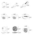 32 Pieces Ceramic Kitchen Dinnerware Set