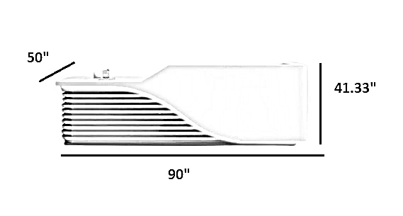 Modern Wooden Reception Desk With LED / Ruchi