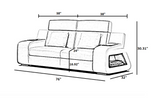 Power Recliner Leather LED Sofa Set