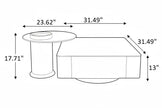 Semi Circular Sectional Leather Sofa / Ruchi