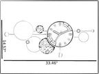 Modern Metal Wall Clock Decor / Ruchi