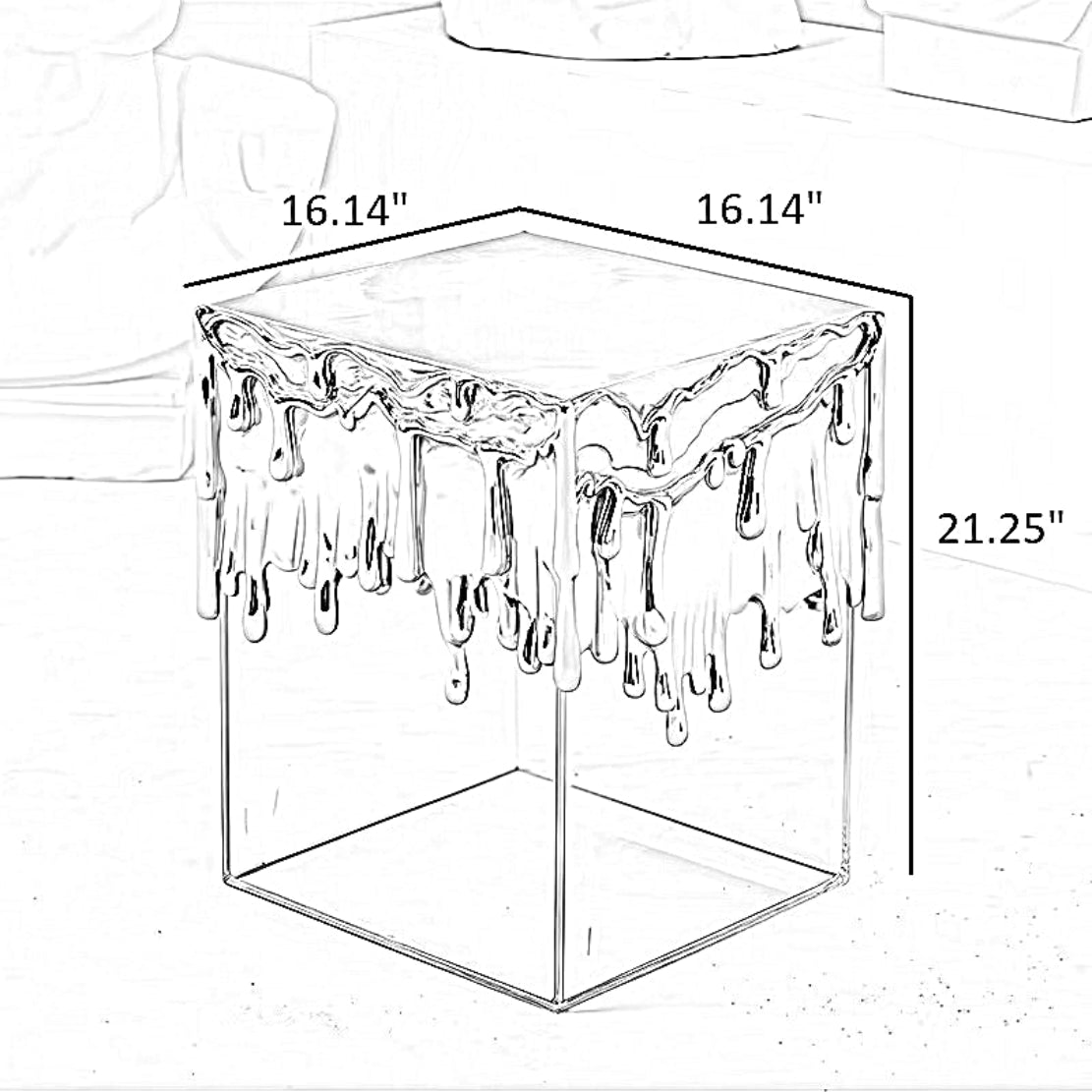 Modern Glass Side Table / Ruchi
