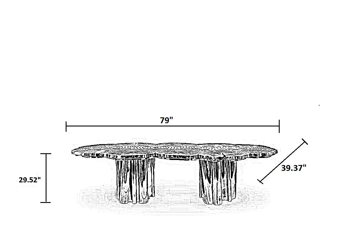 Modern Luxurious Metal Dining Table / Ruchi