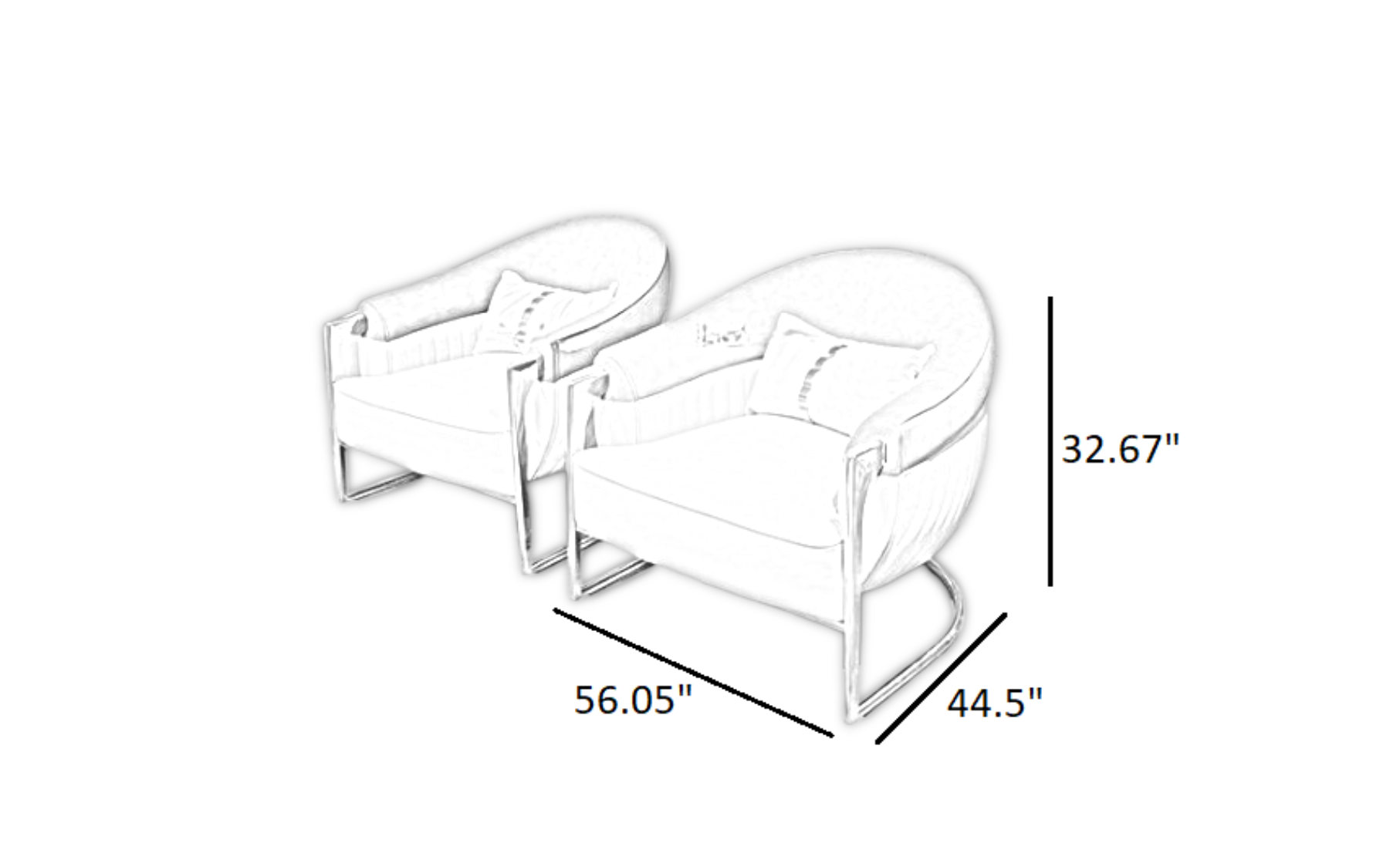 Italian Velvet Fabric Sofa Set