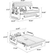 Modern Linen Cotton Sofa Bed With Storage