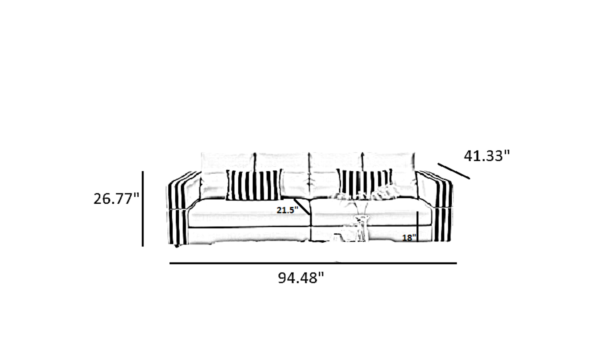 Modern Leather Living Room Sofa Set