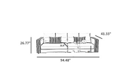 Modern Leather Living Room Sofa Set