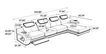 Power Recliner Leather LED Sofa Bed / Ruchi