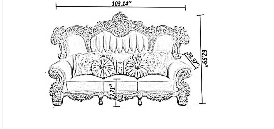 European Style Leather Sofa Set