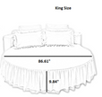 Cotton Round Bedsheet Skirt And Pillowcases