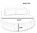Cotton Round Bedsheet Skirt And Pillowcases