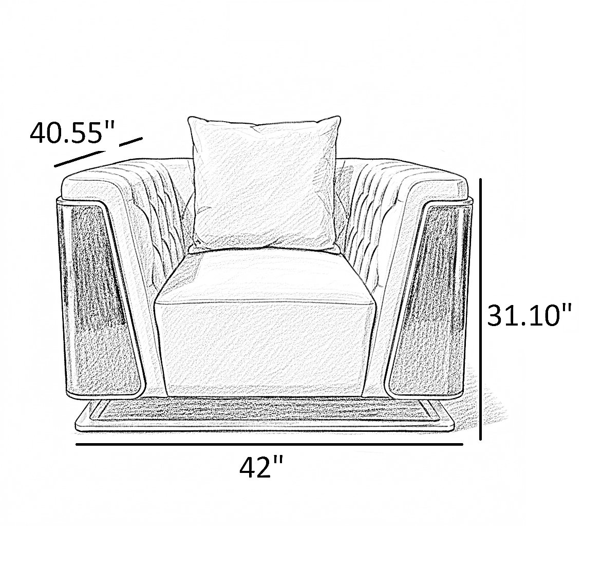 Modern Glossy Velvet Fabric Sofa Set