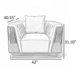 Modern Glossy Velvet Fabric Sofa Set