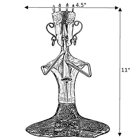 Vintage Metal Decorative Statue Of Musician / Ruchi