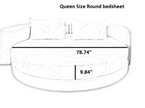 Round Cotton Fitted Bedsheet Set