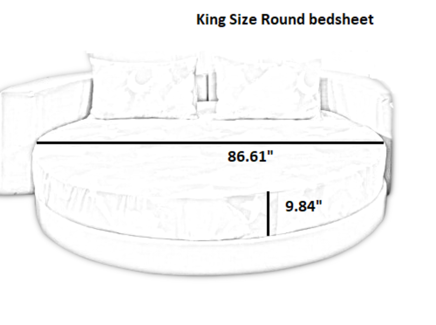 Round Cotton Fitted Bedsheet Set