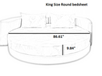 Round Cotton Fitted Bedsheet Set