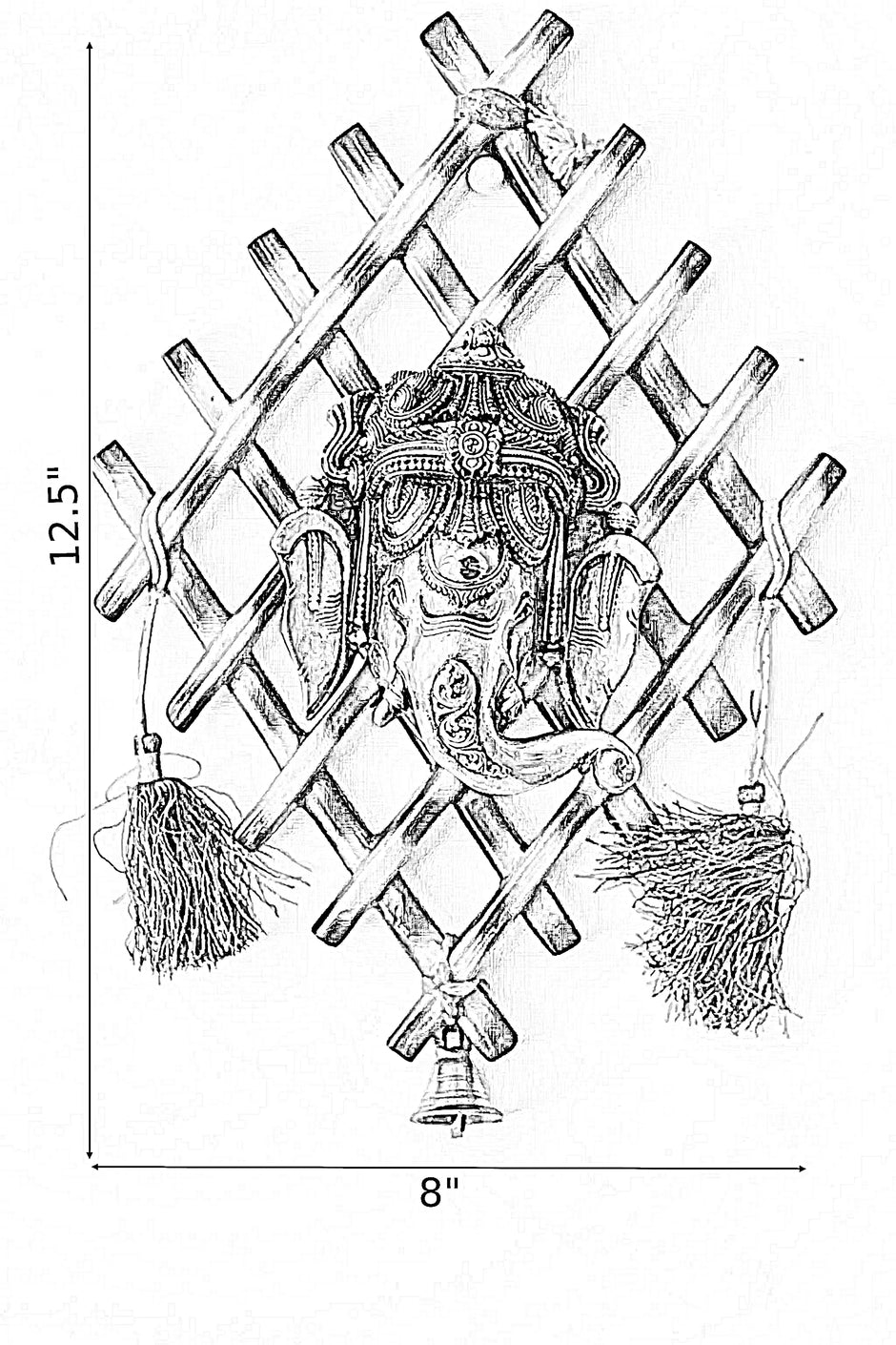 Traditional Wooden Hindu God Wall Decor