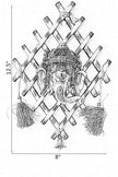 Traditional Wooden Hindu God Wall Decor