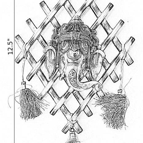 Traditional Wooden Hindu God Wall Decor