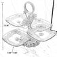 Fruit Stand With 4 Glass Trays For Party / Ruchi