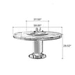Sleek Marble Top Round Dining Table Set / Ruchi