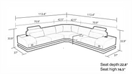 L-Shaped Leather Sectional Sofa With Storage