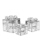 3 Metallic LED Christmas Gift Boxes