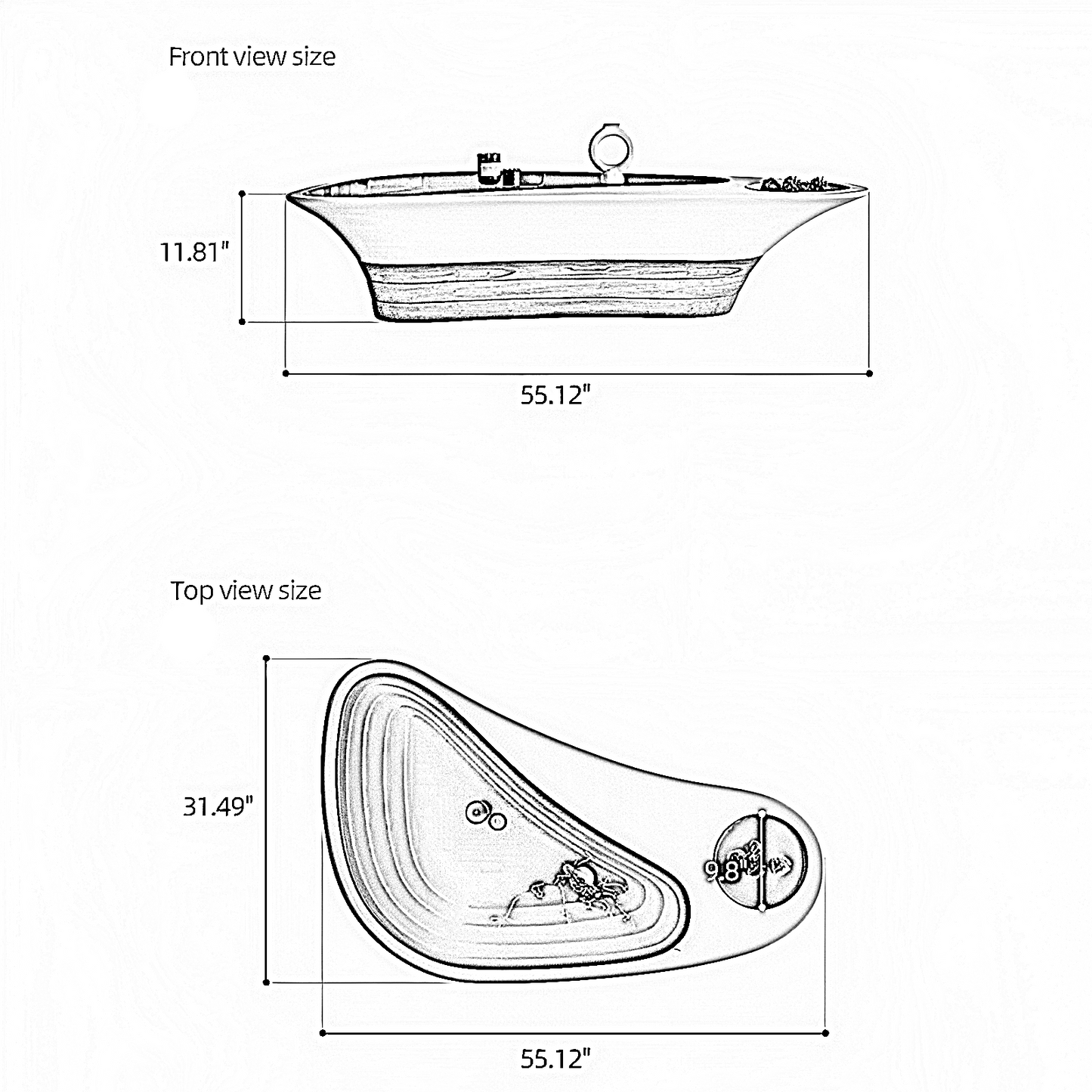 Artistic Glass Top Wooden Coffee Table