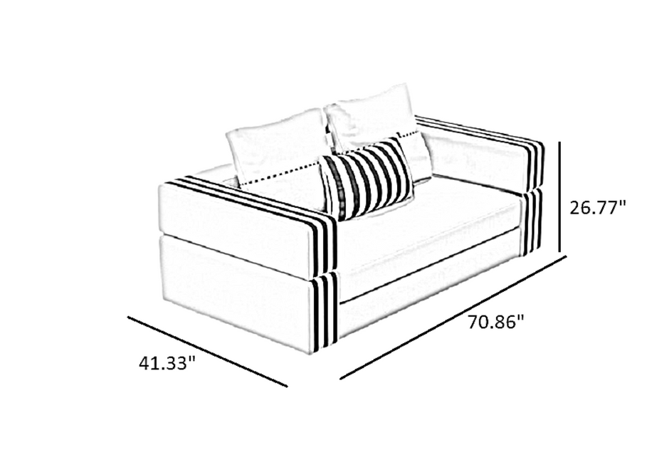 Modern Leather Living Room Sofa Set