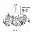 Modern LED Crystal Chandelier For Living Room / Ruchi