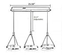 LED Remote Control Pendant Light Fixture