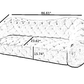 Modern 3 Seater Leather Sofa / Ruchi
