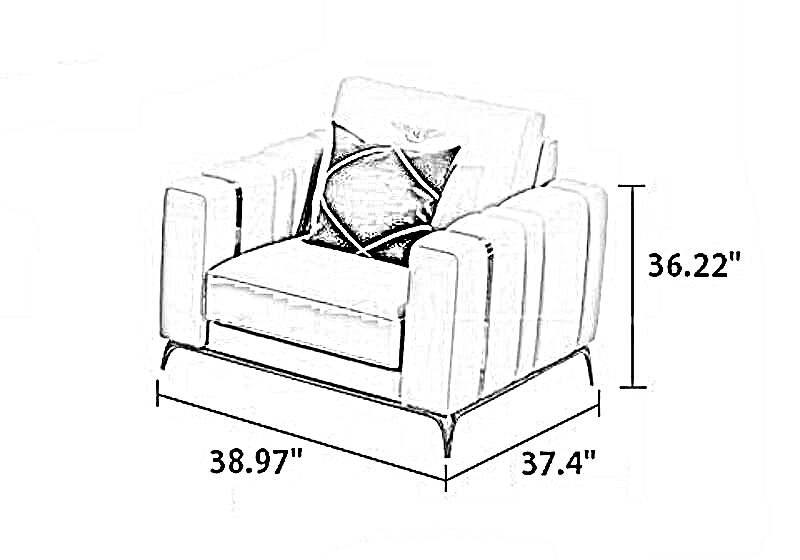 Luxury Leather Sofa Set For Living Room / Ruchi